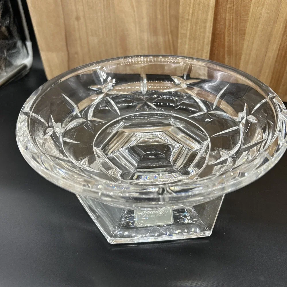 Gorham Crystal Lady Anne Pillar Candle Holder / Candy Dish